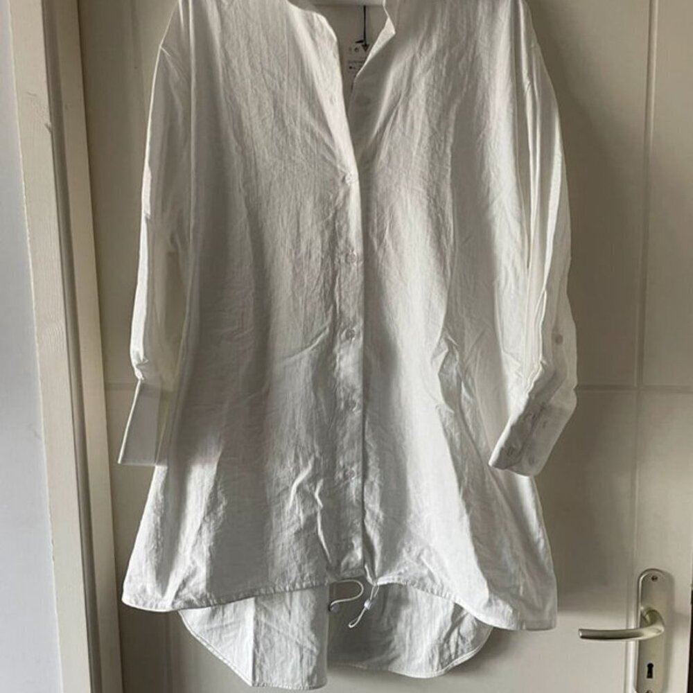 ZARA WHITE SHIRT DRESS SIZE M-L 3067 020 250